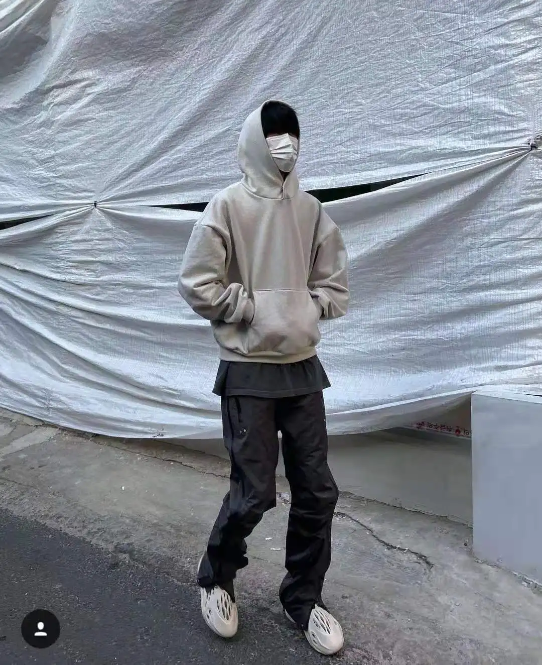  Far 아카이브 나일론 지퍼 팬츠 스트레이트 레그 트렌디 스트리트 스타일 캐주얼 바지 남성용 루즈핏 롱 팬츠