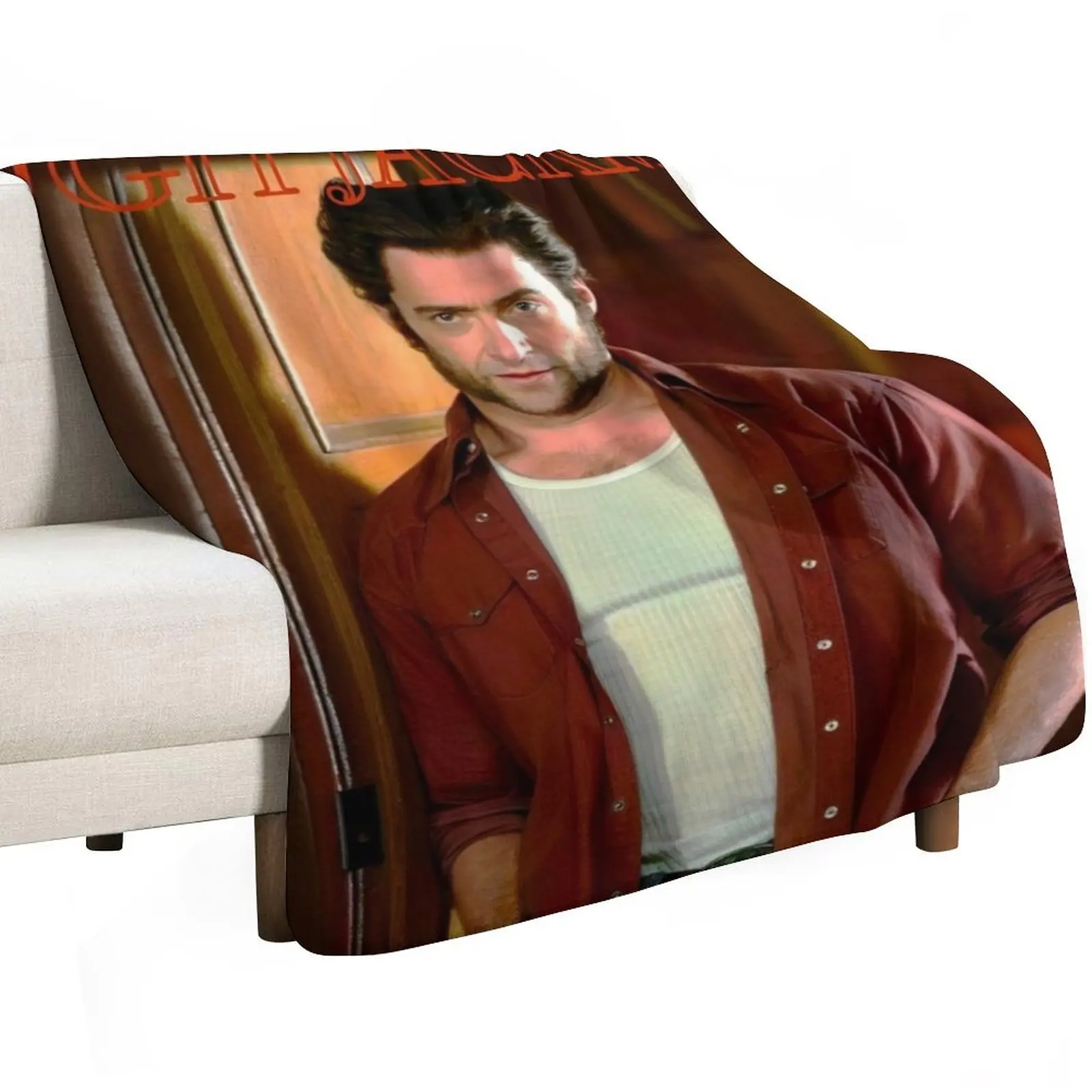 Hugh jackman Throw Blanket Soft Beds Plush Thermal Summer Beddings Large Hair Blankets