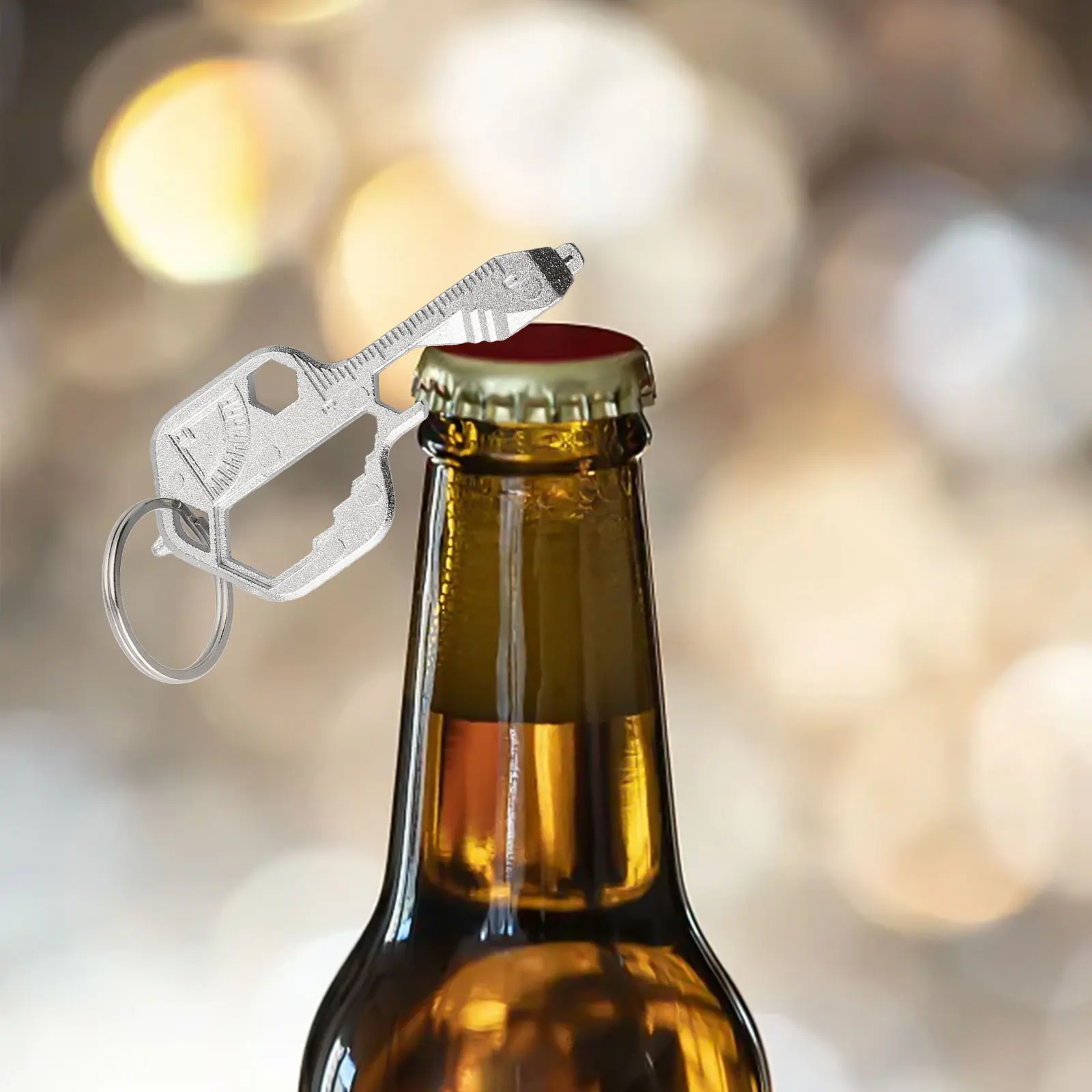 24 In 1 Multifunctional Tool Bottle Opener Hand Tools Mini Card Key Chain Screwdriver Phone Handle Carabiner Repair Tools