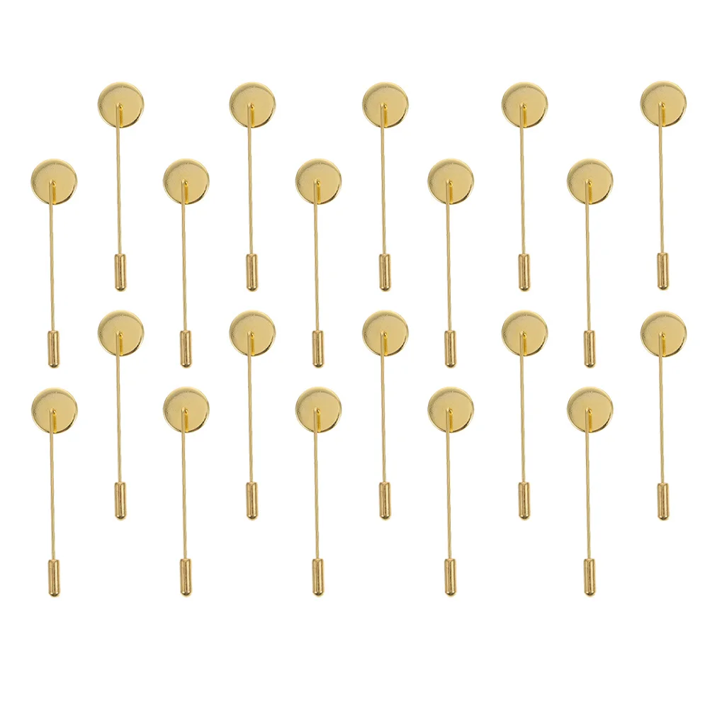 

20 шт. базовая металлическая брошь «сделай сам», аксессуары, булавка для лацкана, нагрудник, поднос для рукоделия, комплект для изготовления броши, пустая установка