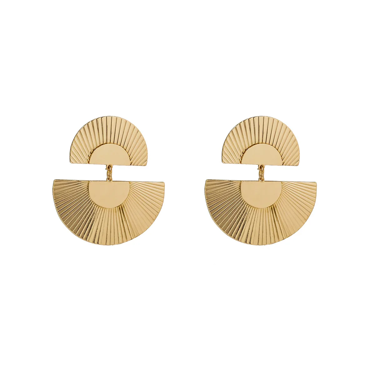 Gold Color Exaggerated Vintage Style Earrings Made of Metal Delicate Textured Leaf Geometric Irregular Earring Women Y2k Jewelry