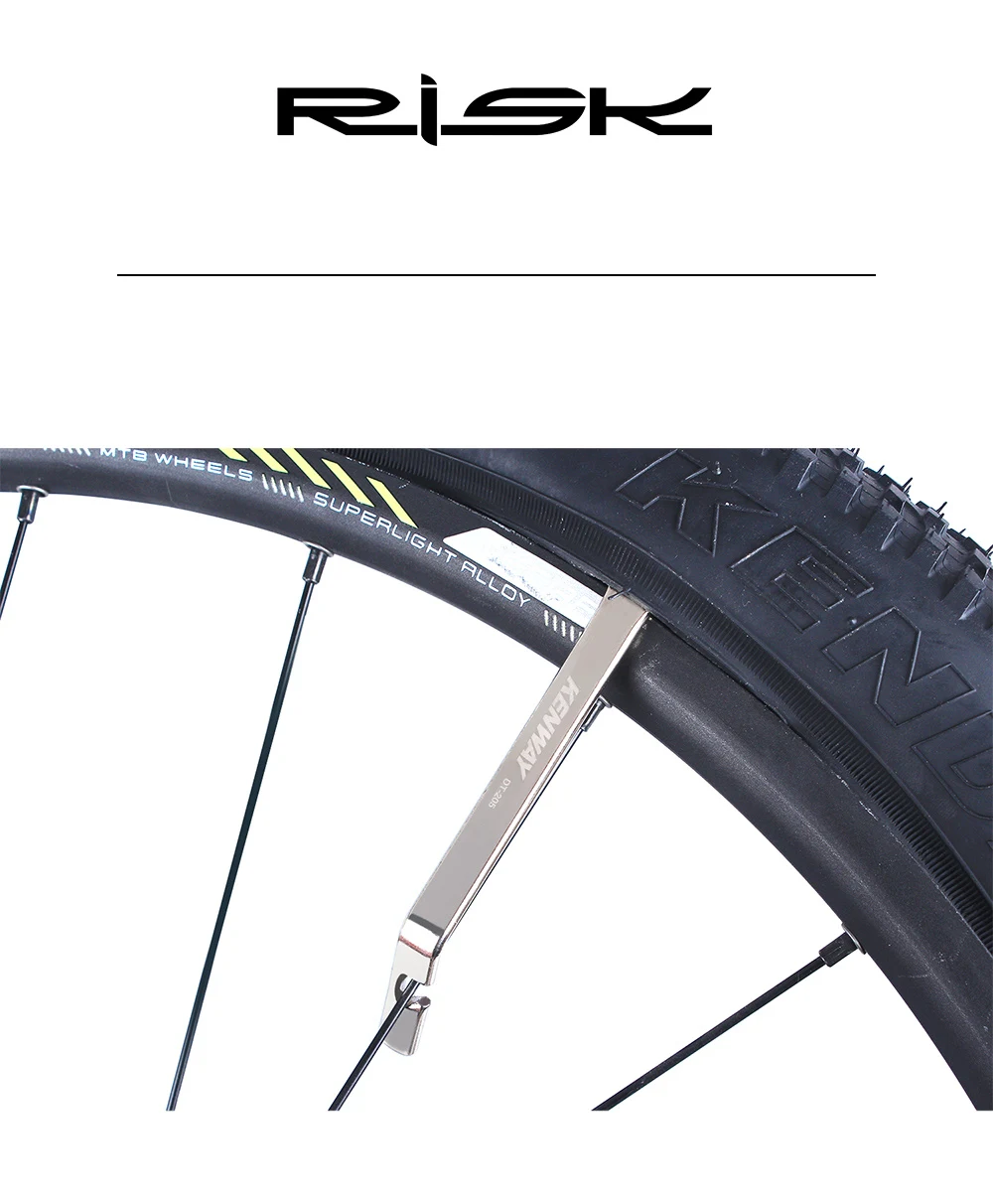 Risk kenway 3 stks/set fiets fiets stalen band stok lepel buis reparatie tool nylon band hendels pry bar koevoet