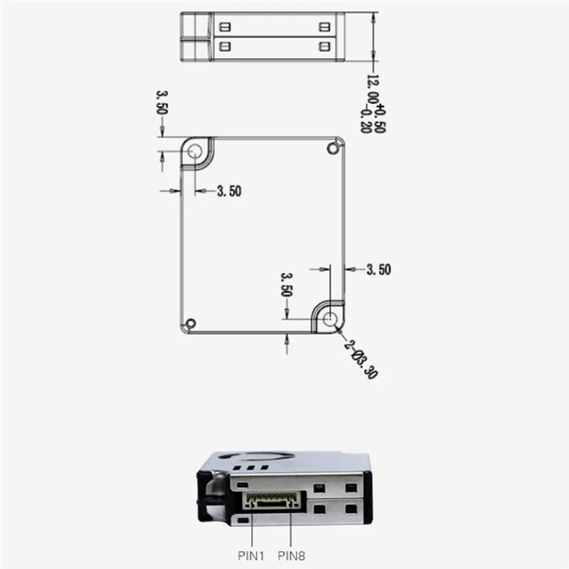 PMS9103M PM2.5 Dust Particle Sensor Module Detects PM2S-3 Indoor Gas Air Quality Detection PMS9003M Plantower-N36R