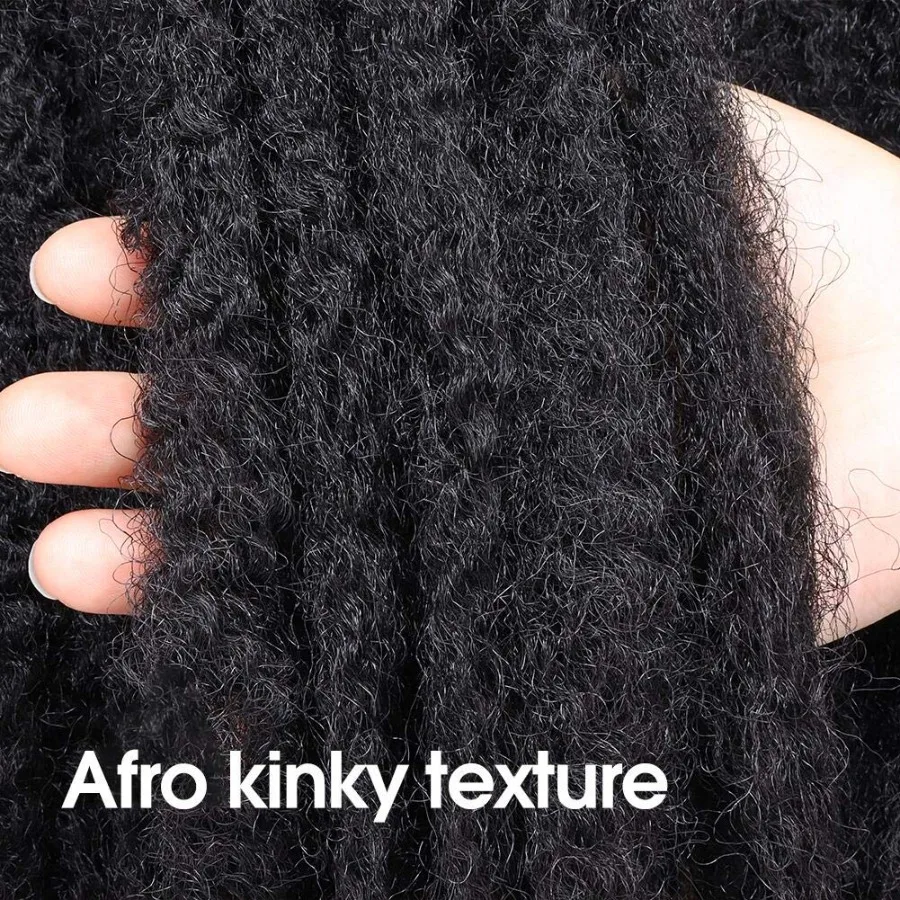 ToyoTress مارلي ضفائر شعر كروشيه 16 بوصة 6 عبوات 1B أسود طبيعي أفرو غريب مجعد مارلي تويست الضفائر الاصطناعية تويست كروك