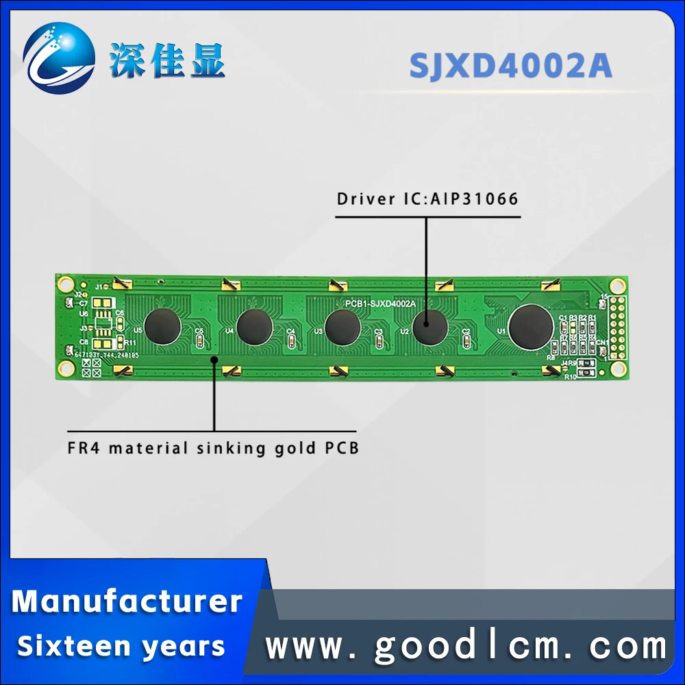 Imagem -02 - Long Strip Dot Matrix Display Module com Retroiluminação Led Caráter Monocromático Preço Acessível Sjxd4002a