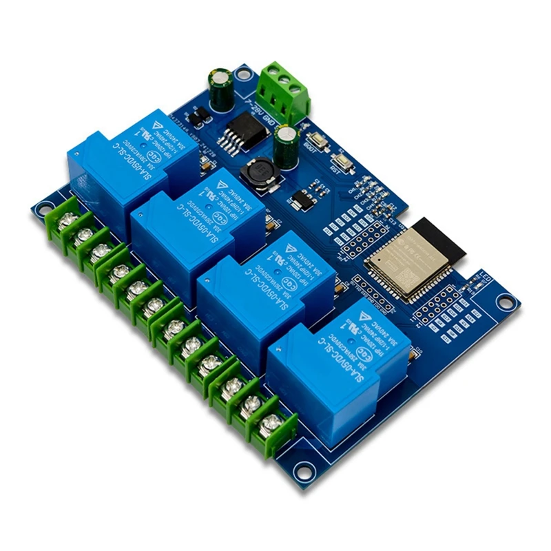 4 Channel Relay Module 30A DC7-28/5V WIFI Bluetooth Relay Module ESP32-WROOM Development Board-DT30