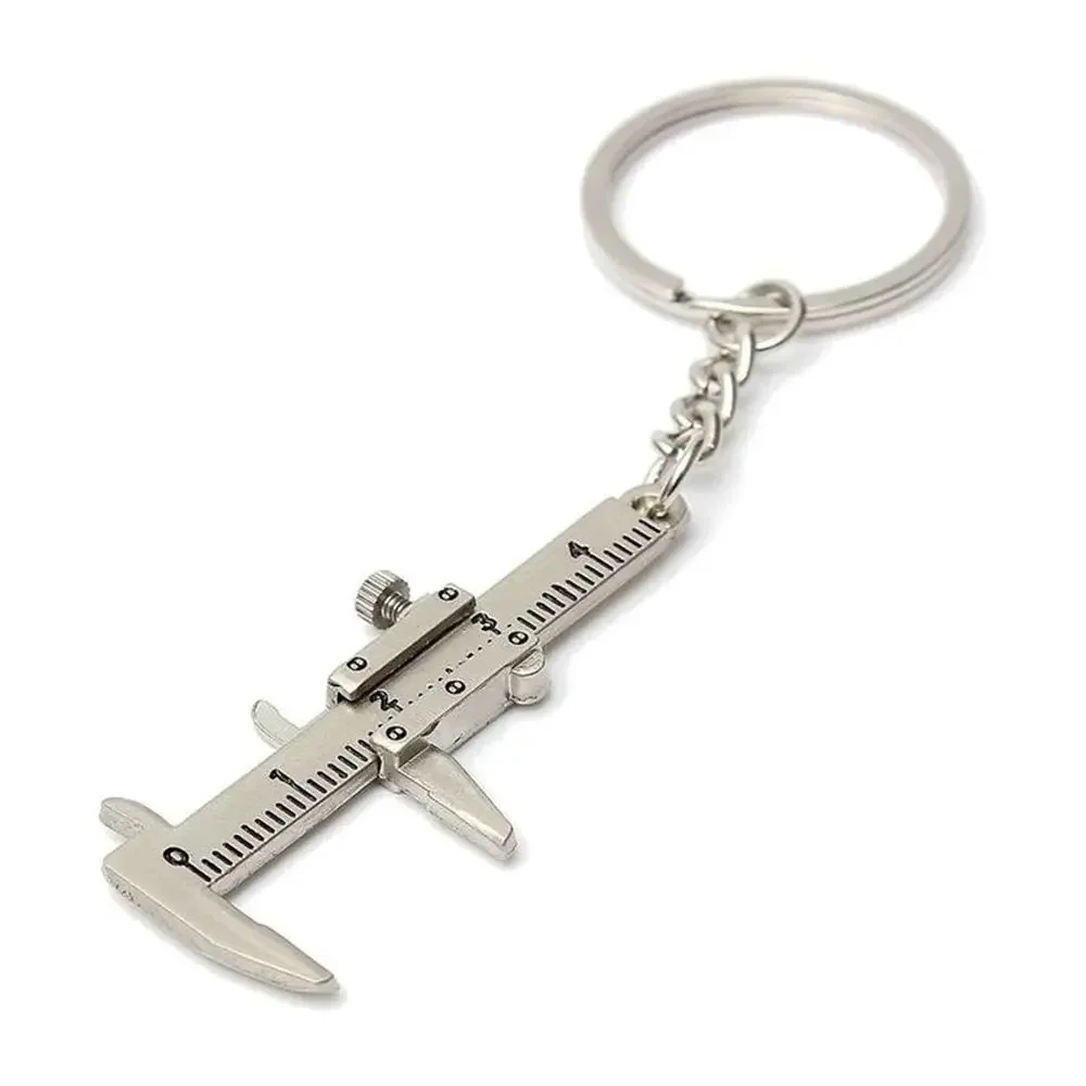 Mini Vernier Caliper Keychain Portable Tool Zinc Alloy Keychain/Chain/Ring Tool Portable Small Pendant