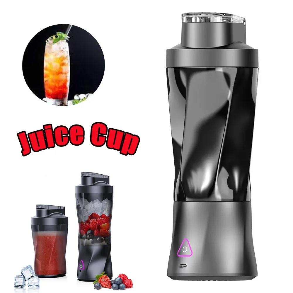 

Портативный блендер для сока, высокая скорость, большая емкость, сильный мотор, дробилка льда, смузи, соковыжималка, перезаряжаемый через USB, для домашнего офиса