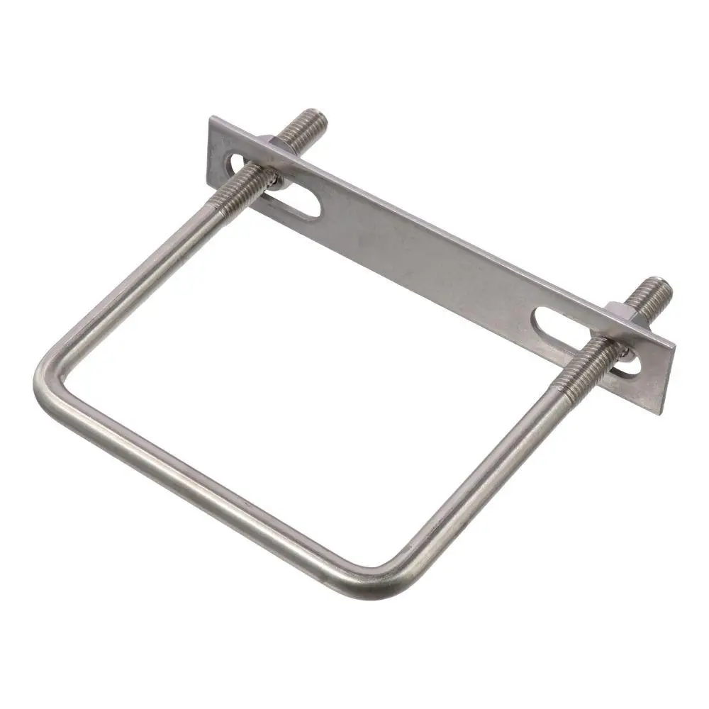 Good Tensile Strength. Stainless Steel Square U-Bolts Silver M10*110*135mm U Clamp Bolt M10 U Clamp Bolt with Nuts and Plates