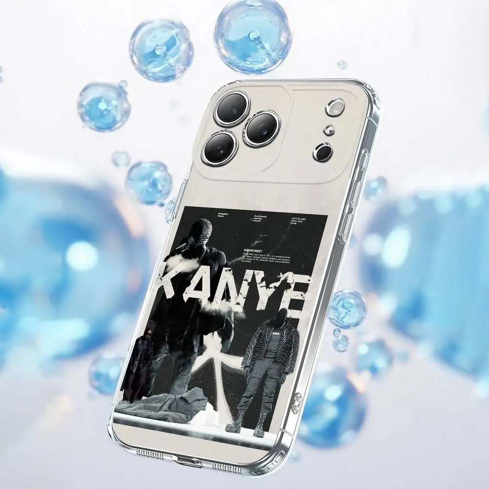 حافظة هاتف K-Kanye West Bully لهاتف iPhone 17,16,15,14,13,12,11 Plus, Pro,Max, Plus,E,Air,غطاء شفاف صغير