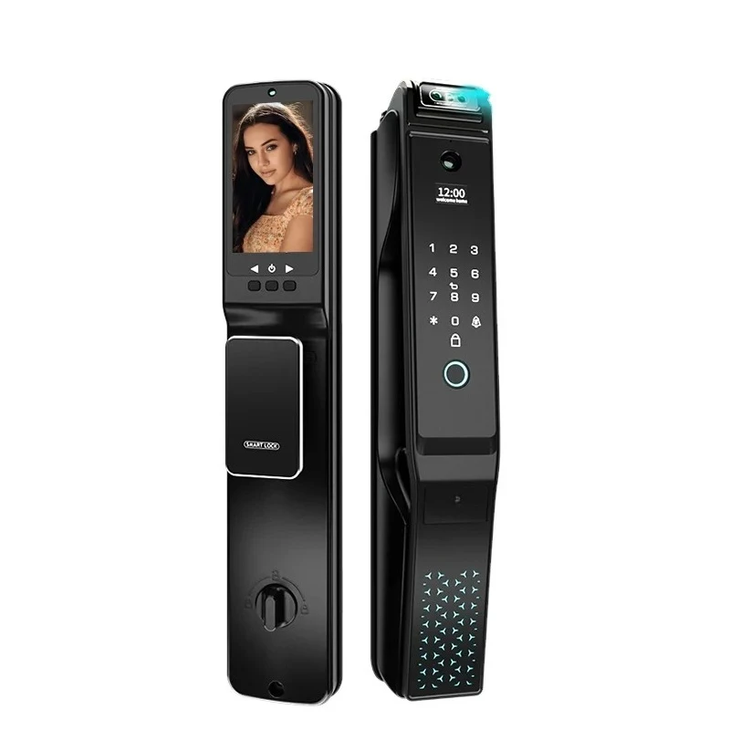New 3D Face Palm Print Recognition Smart Door Lock Keyless Digital Fingerprint Mortise Intelligent Lock for Home Security