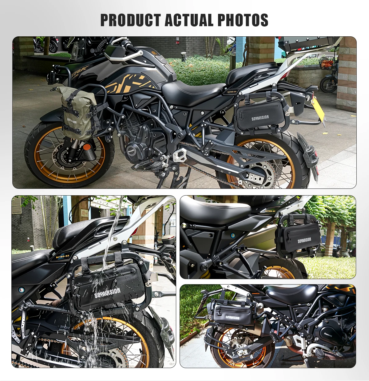 Motorcycle Side Frame Package Fully Waterproof Hanging Bag Universal Repair Tool Placement Bag For BMW For Yamaha For Honda
