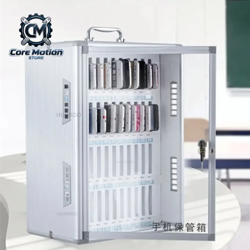 Portable Suitcase Mobile Phone Custody Safe Deposit Box Wall Mounted Smartphone Storage Aluminum Alloy Cabinet Locker with Lock