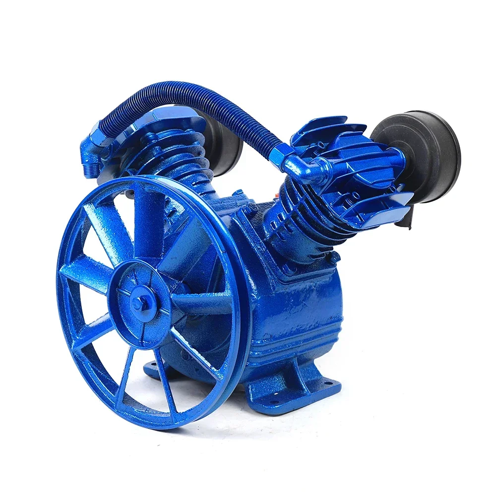 Air Compressor Head 3HP 2Piston V Style Twin Cylinder Air Compressor Pump Head Single Stage Oil View