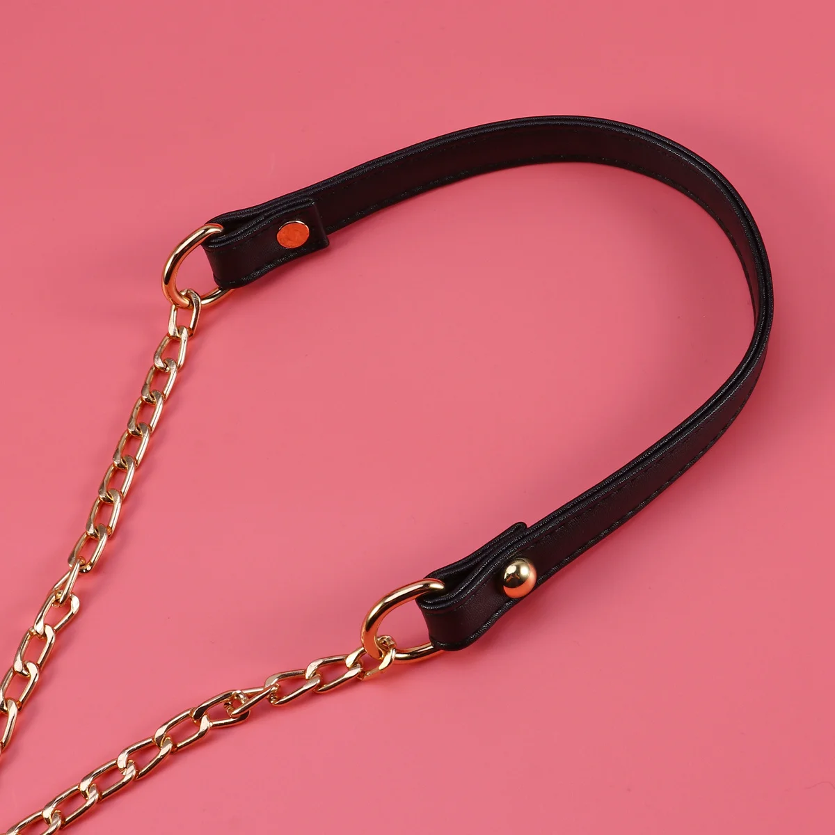 حزام حقيبة معدني بديل باللون البني الذهبي لحقيبة اليد ومحفظة الكتف المتينة من البولي يوريثان، حقيبة يد أنيقة بتصميم كلاسيكي