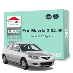 8Pcs Canbus LED Interior Light Bulb Kit For Mazda 3 2004 2005 2006 2007 2008 2009 Car Accessories Dome Trunk License Plate Lamp