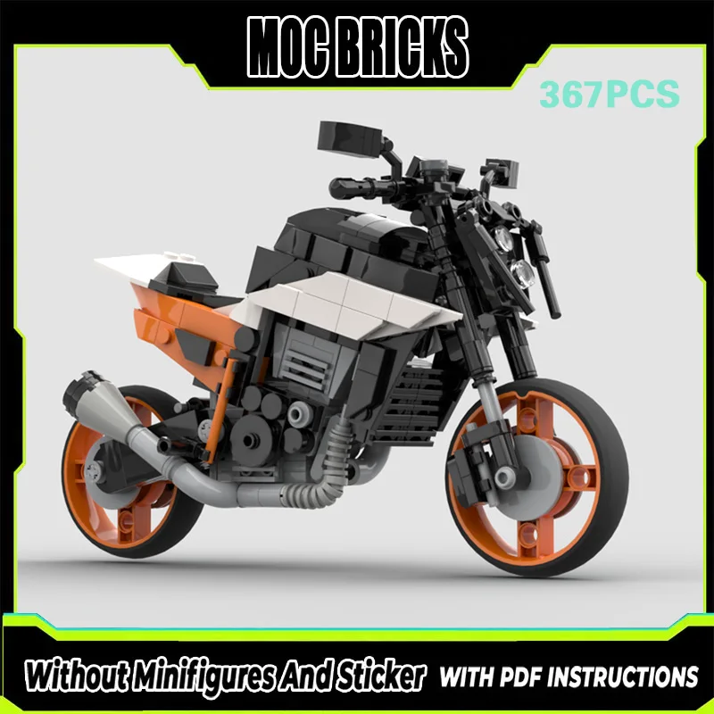 

City Car Model MOC Building Bricks 990R High Performance Motorcycle Modular Technology Gifts Holiday Assemble Children Toys Suit