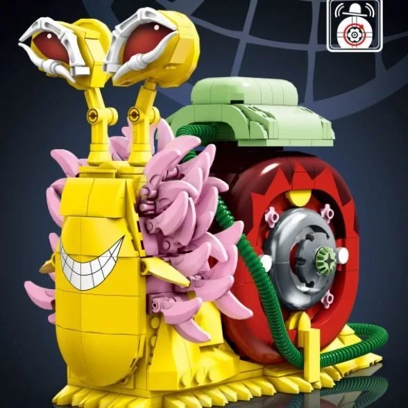 

Конструктор Den Den Mushi: 3D-модель улитки MOC, мини-фигурка из кирпичиков, игрушка для детей, подарок на Рождество