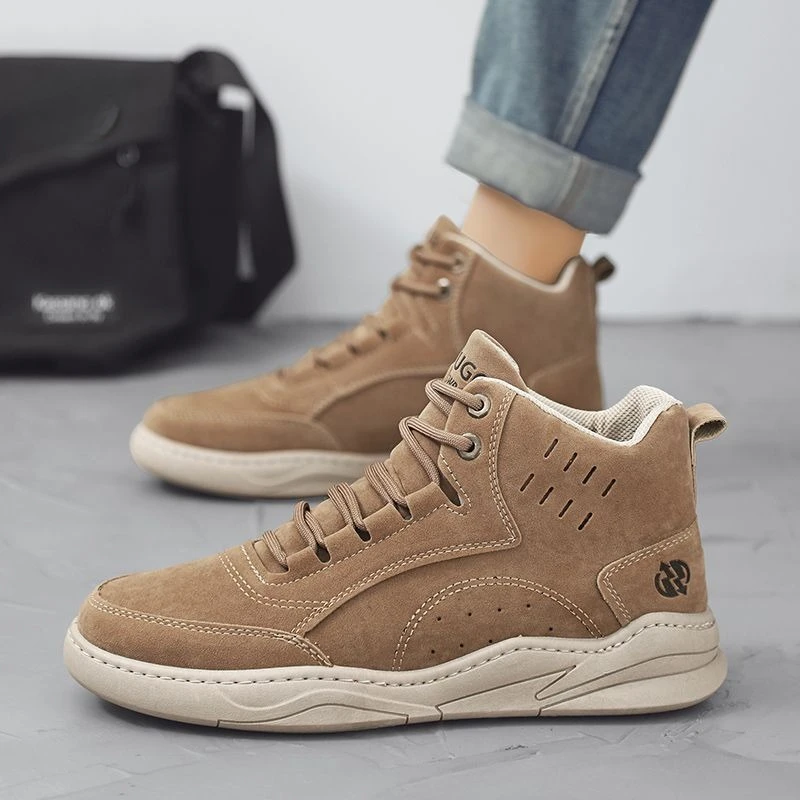 أحذية رجالية عالية الجودة مقاومة للماء كاجوال مع ارتفاع داخلي للربيع والخريف أحذية خارجية غير قابلة للانزلاق نعل مرتفع للرجال #3