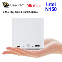 Beelink ME Mini NAS Mini PC Intel Twin Lake N150 LPDDR5 4800MHz 12G RAM 2T SSD WiFi6 2.5Lan Home Network Cloud Storage Computer