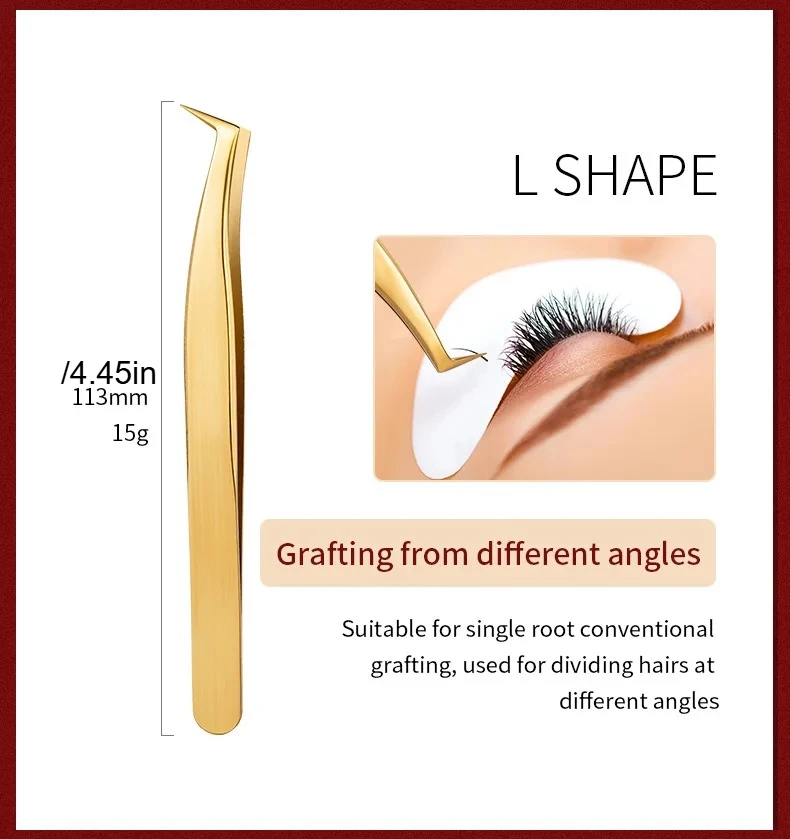 Pinces à cils en acier inoxydable pour extensions de cils, outils de maquillage, accessoires pour nail art, outils de pose de strass