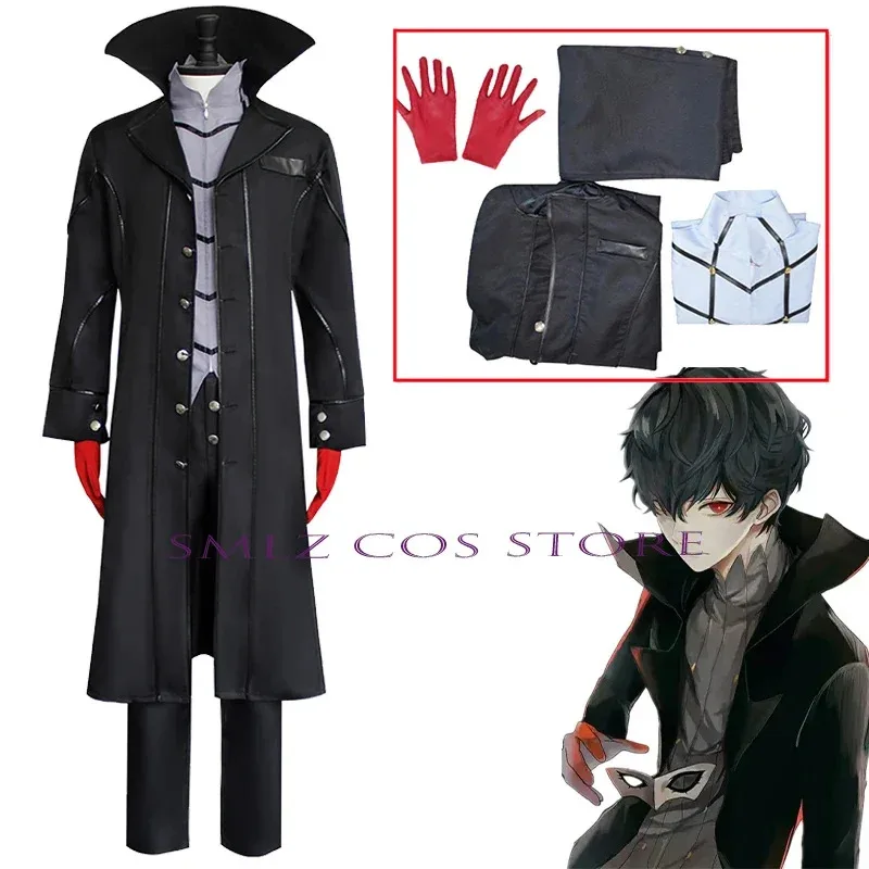 أنيمي 5 تأثيري جوكر الشخصية الرائدة بطل Amamiya Ren تأثيري حلي موحدة البدلة حفلة لعب الأدوار الزي للرجال v;6,a'3.k; #2