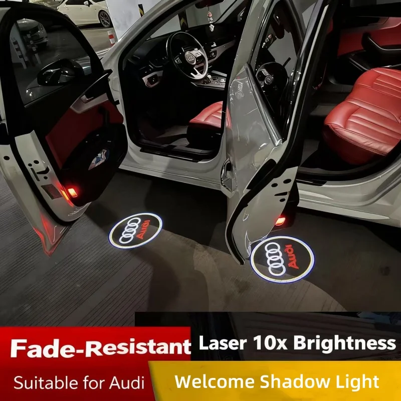 

2Pcs for Audi Sline ABT RS A3 A4 A5 A6 A7 A8 S3 S4 Q2 Q5 Q7 S6 RS3 RS5 RS6 LED Car Door Welcome Light Car Logo Projector Lights