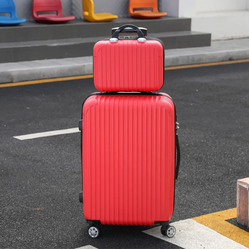 Mala de viagem de duas peças, grande capacidade, 14 polegadas, 20-24 polegadas, conjunto de bagagem de viagem, adequado para bagagem de viagem