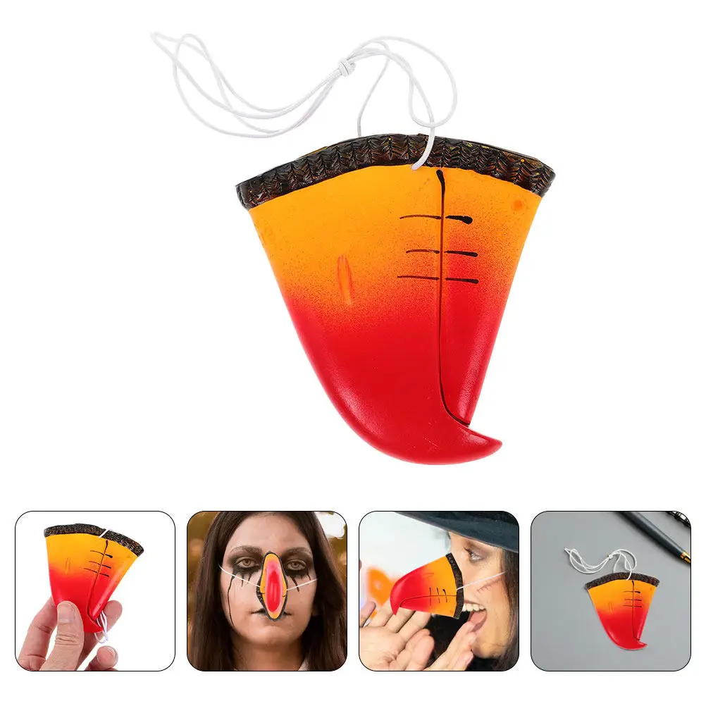 

6Pcs Realistic Parrot Nose Props Soft Rubber Animal Costume Accessories Party Cosplay Halloween Birthday Decorations Fake Bird