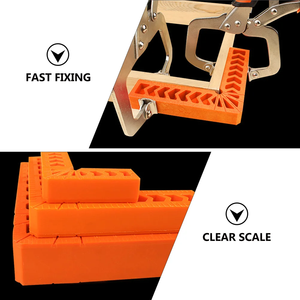 1pc Right Angle Ruler Fixator 90 Degree Plastic Measuring Tool For Woodworking Carpenter Square Diy Construction L-Square Ruler