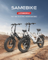 SAMEBIKE LOTDM200-II 20 inch Fat Tires Electric Bicycle Foldable 48V 13AH Electric Mountain Bike 750W E-Bike for Man Woman