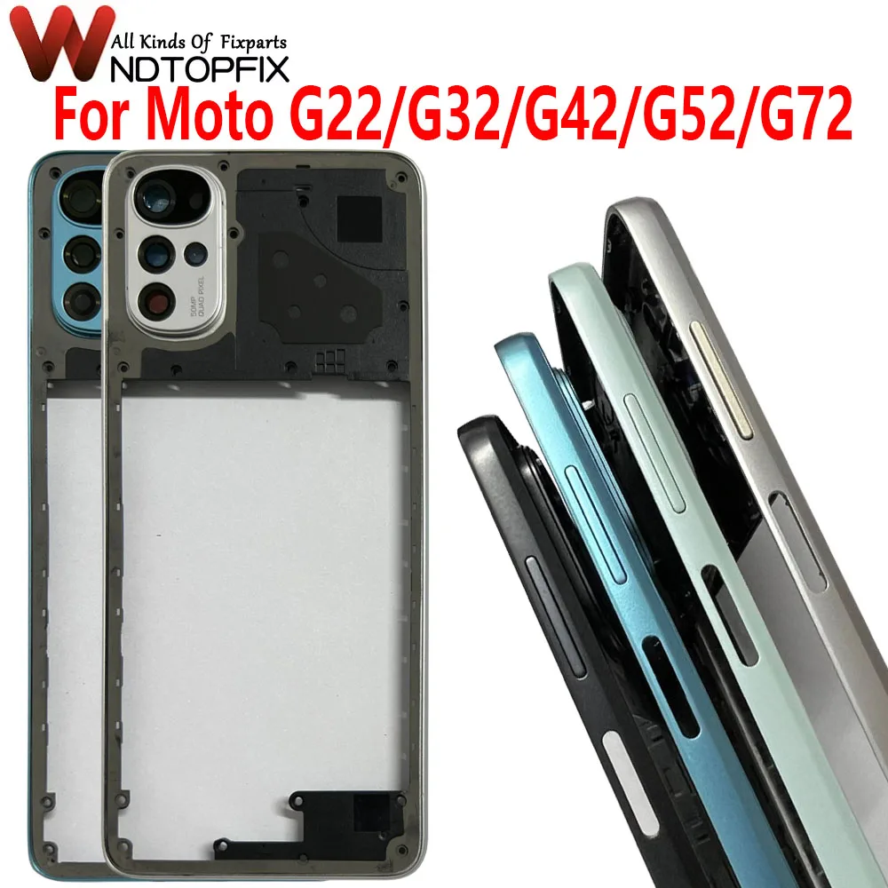 

1 шт., новая средняя рамка, держатель пластины, крышка корпуса, запасная часть для Motorola Moto G22 G32 G42 G52 G72