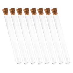 Glass Tubes Durable Useful Fine Good Glass Tubes With Plugs Glass Test Tubes With Stoppers for School Laboratory Experiment