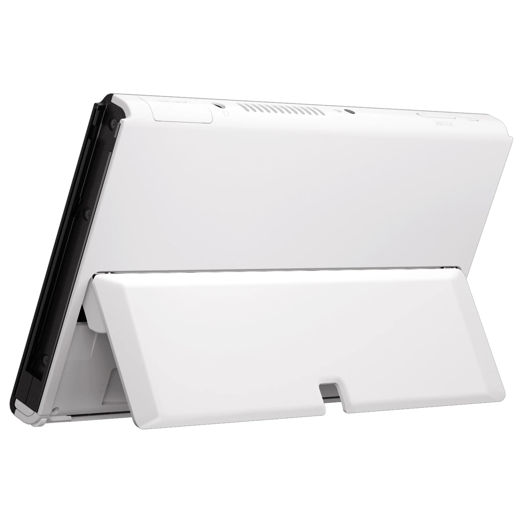 

eXtremeRate Console Back Plate Case Cover for Nintendo Switch OLED, Custom Replacement Housing Shell with Kickstand - White