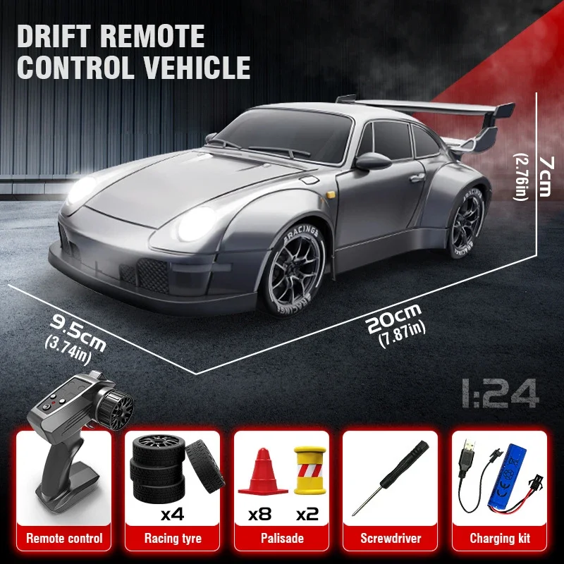 

Drift RC Car 1/24 High Speed Sound Light Racing Remote Control Model Radio Truck Vehicle Toy Gift for Boy Children Xmas Gifts