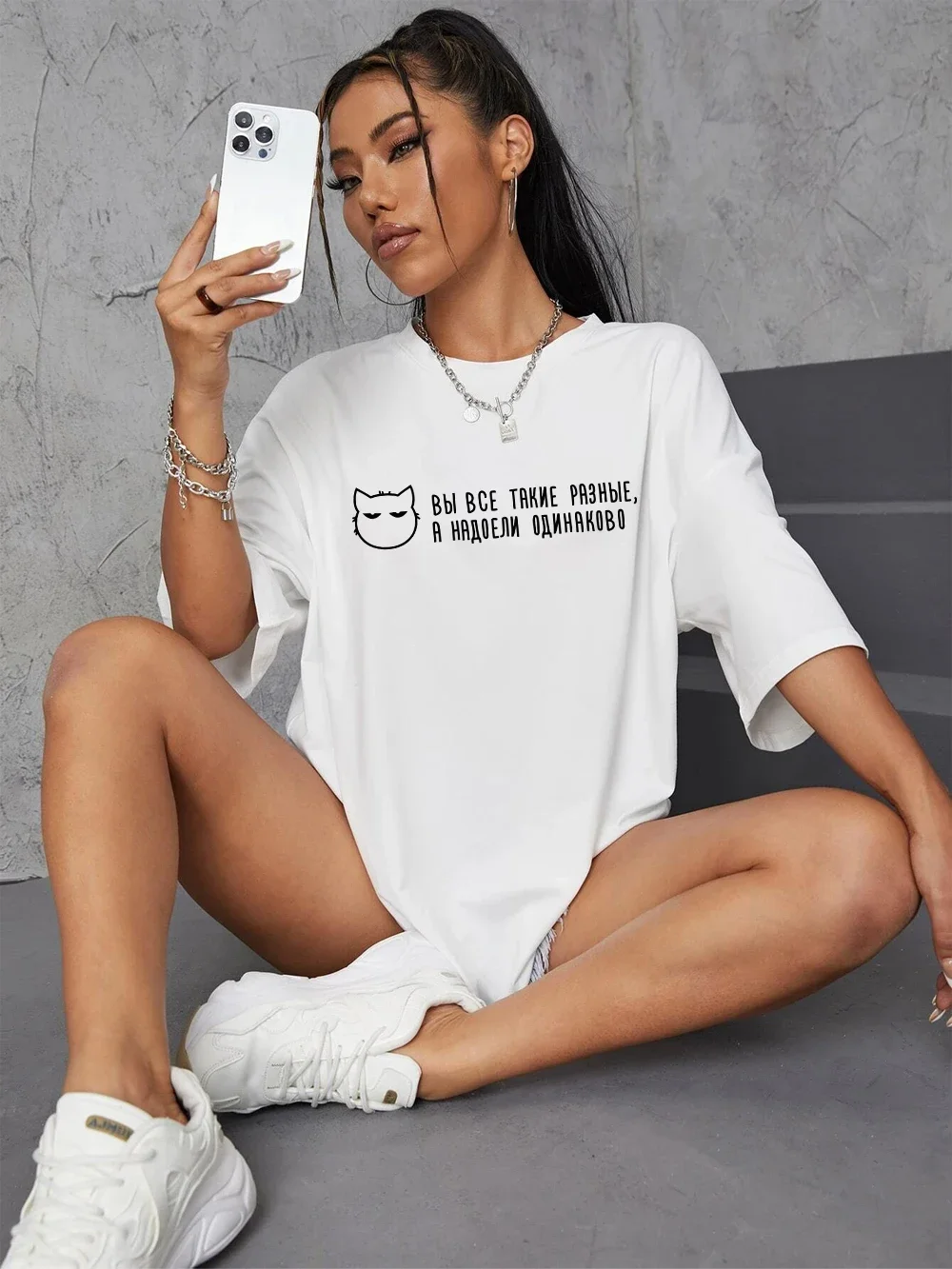 

Женская футболка больших размеров, одежда с короткими рукавами и графикой, свободный и повседневный, мягкий и удобный, дышащий, для занятий спортом на открытом воздухе