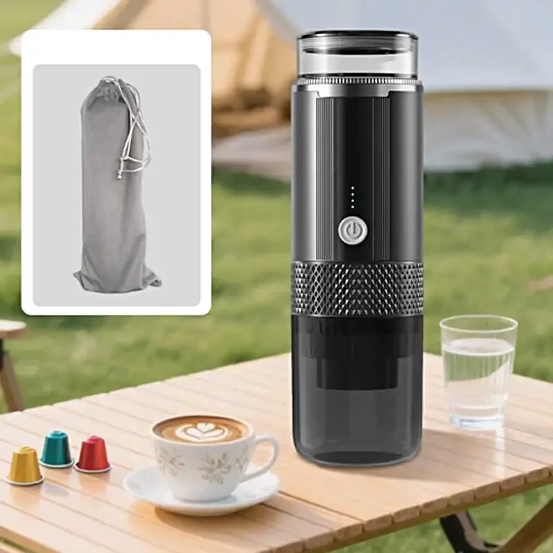 

Portable Coffee Maker Suitable for Ground Coffee and Coffee Capsules Rechargeable Handheld for Travel