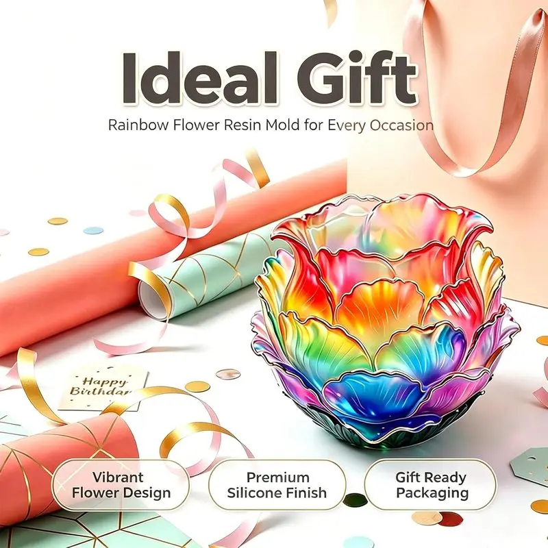 1Piece-packed flower pot mold Silicone resin floral peony relief molding mold，Concrete craftsmanshipDIY、Succulent plant pot、Pen view 6
