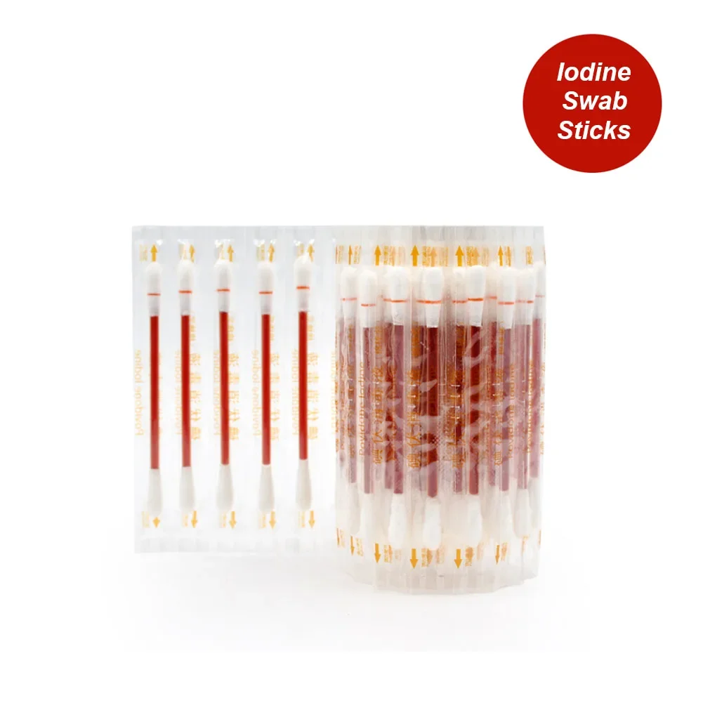 30Pc Disposable Teeth Whitening Vitamin E Swabs VE Essence Iodine Medical Alcohol Cotton Swab Stick Moisturize Lip Gum First Aid