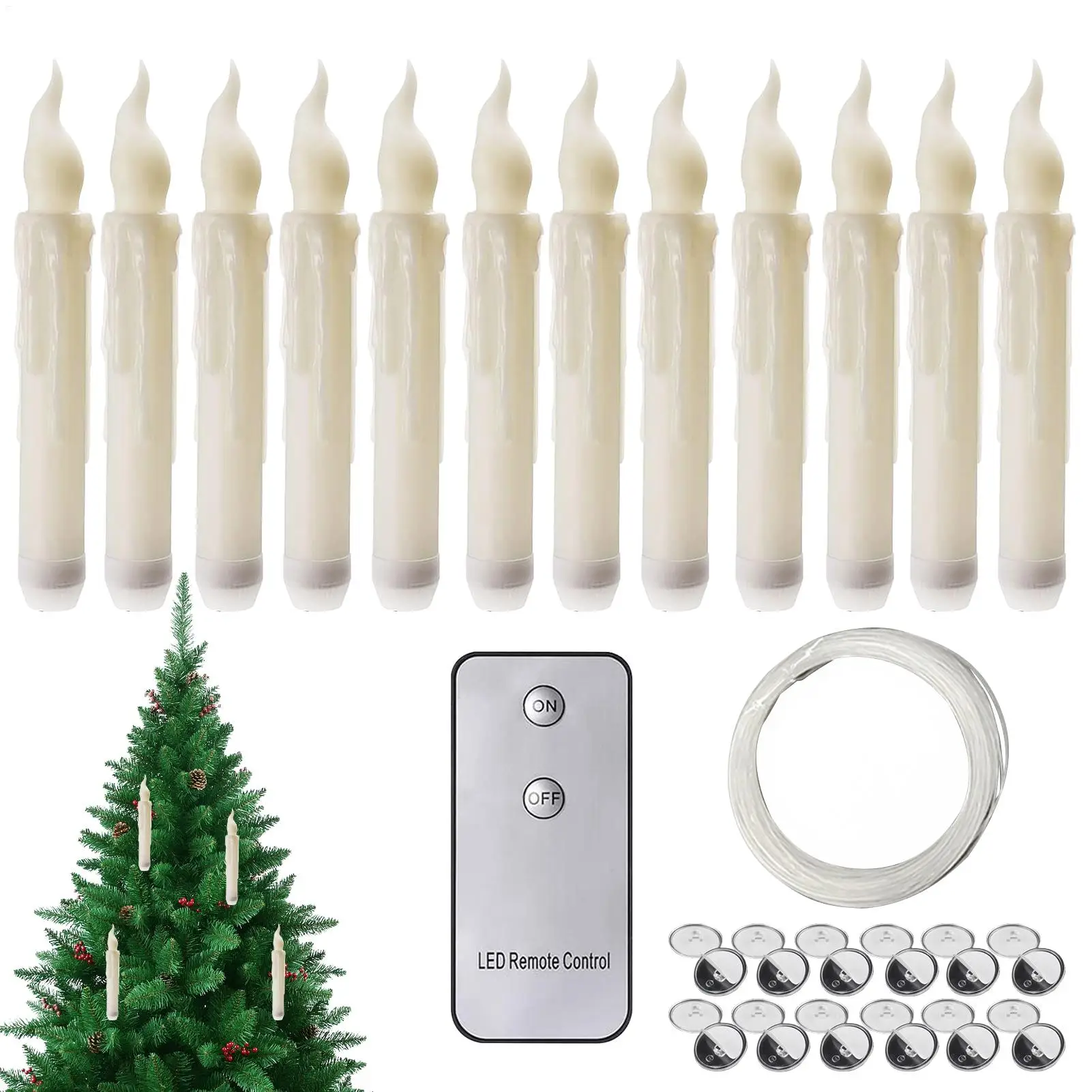 

Светодиодные плавающие свечи, беспламенные свечи с дистанционным управлением, мерцающие светодиодные фонарики с рыбным крючком для рождественского дня рождения