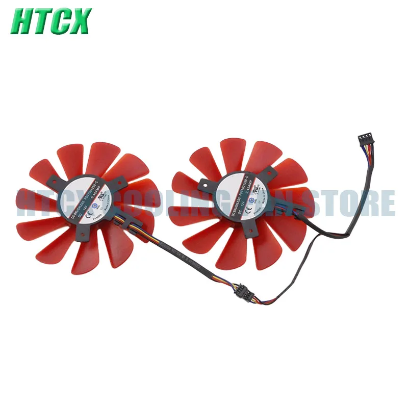 FDC10U12S9-C 0.45A 4 wires Cooler A Pair Fans For XFX RX 570 RX 580 RX Vega Graphics Video Card Cooling Fans NEW