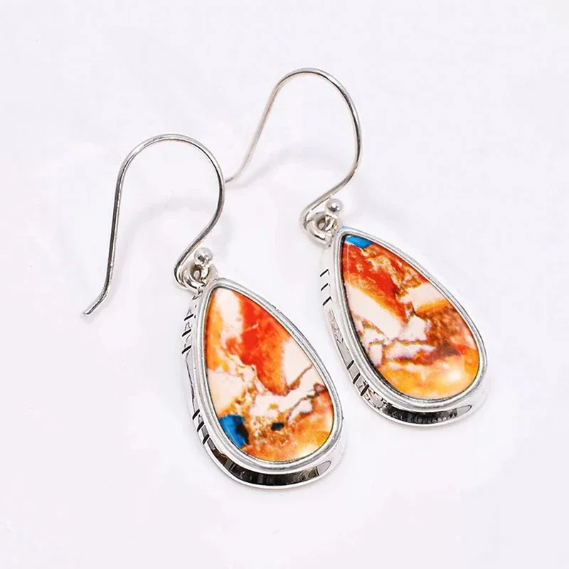 2026 New Trendy Style Water Drop Stickers Yellow Earrings European and American High End Exquisite Women's Design Jewelry