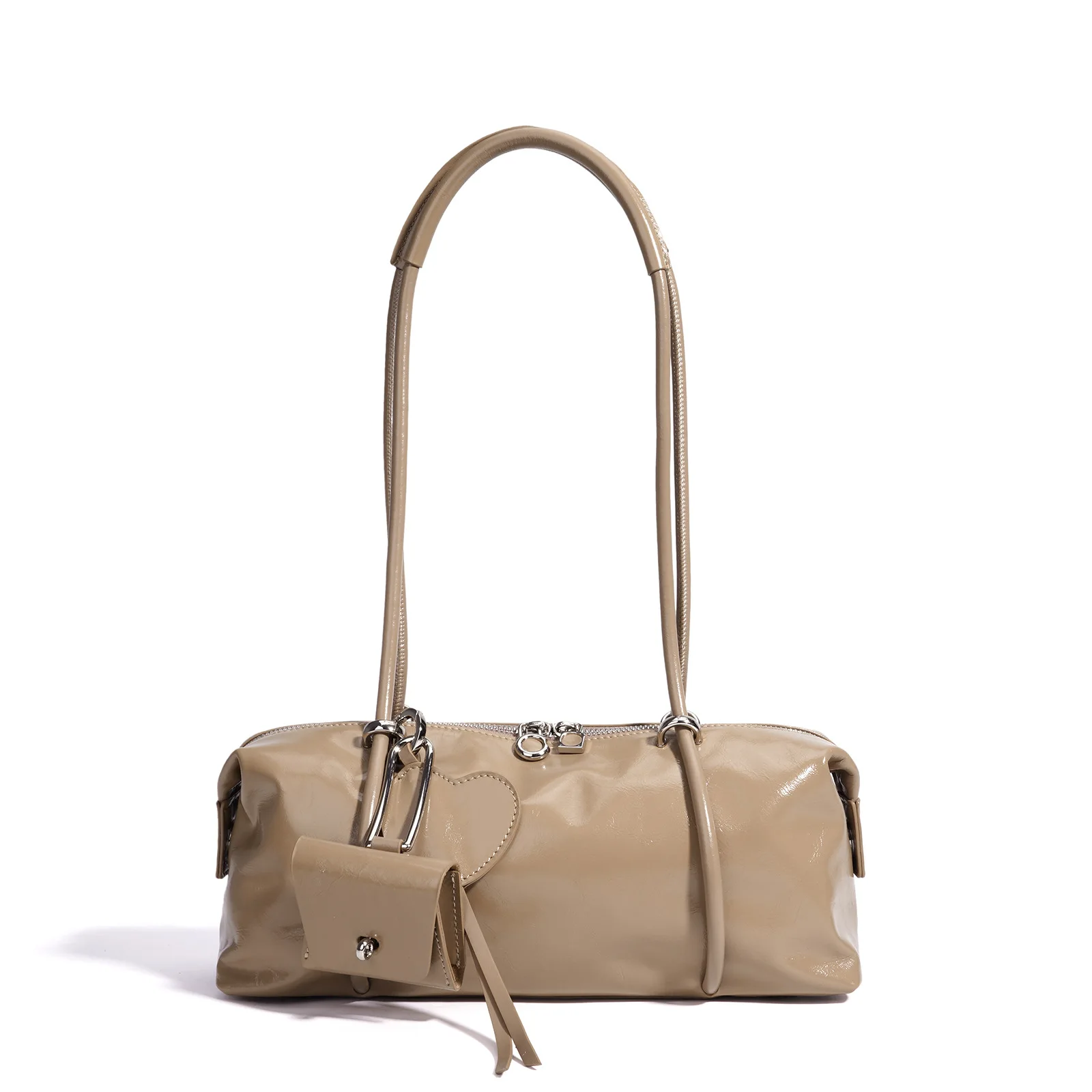 

Women Real Leather Boston Underarm Bag Large Capacity High-end Texture Niche Commuter Shoulder Bag Luxury Minimalist Pillow Bag