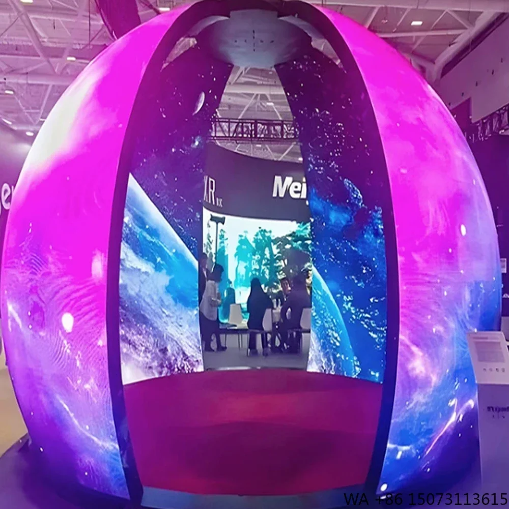 

Cylindrical Indoor Outdoor Bendable LED Digital Screen P2.6 P2.9 P3.91 Flexible Curved Tela Led Flexível Transparente for Stage