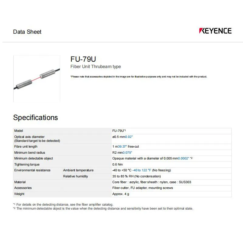 FU-79U KEYENCE M3 High precision fiber sensor,welcome to consult