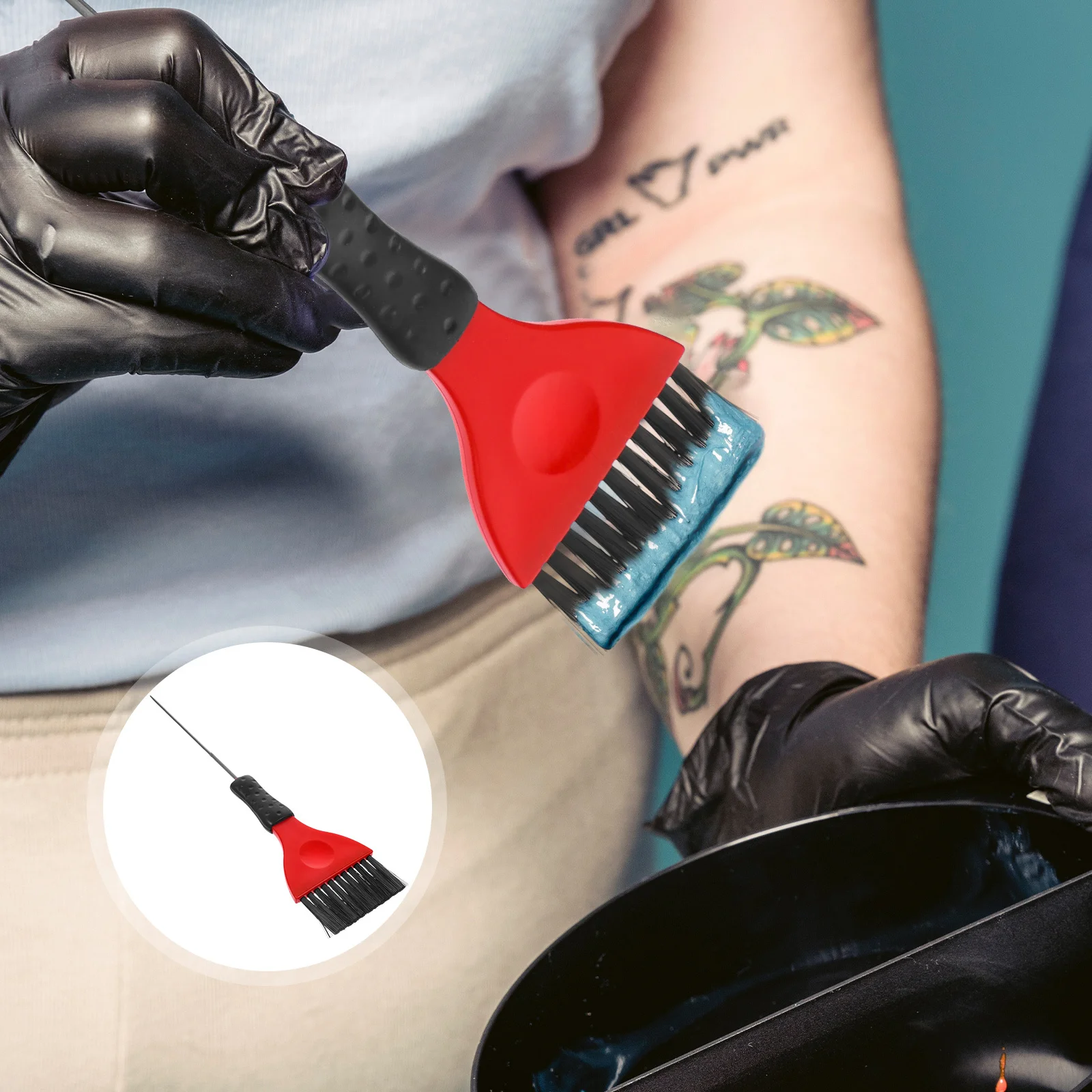 

3Pcs Hair Tint Brush Stainless Steel Pin Tail Precise Sections Coloring DIY Home Salon Accessory Hair Coloring Brush