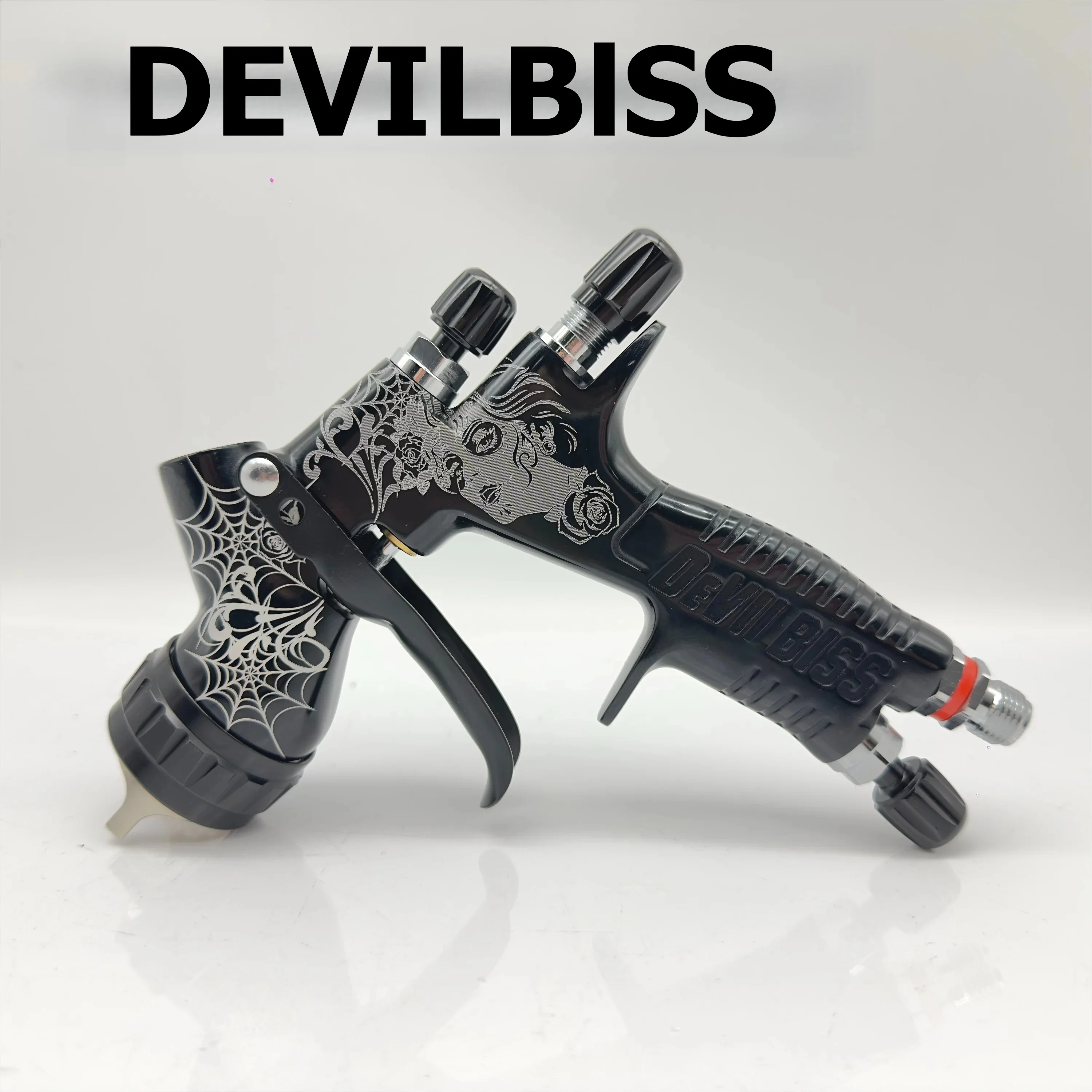 

GTl Pro Black Spider Carve Spray Gun TE20/1.3mm Nozzle LVMP Paint Tool Paint Gun Air Spray Gun Airbrush FOR DEVILBLSS