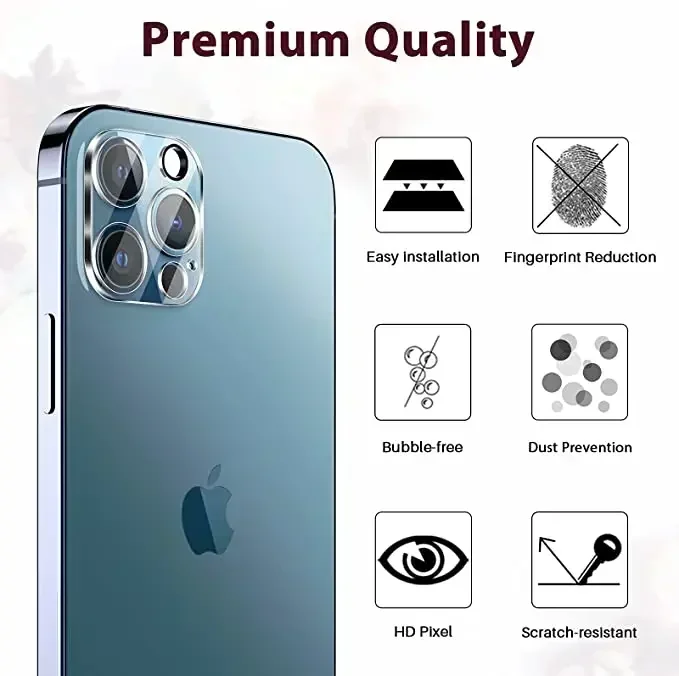 1-5Pcs 3D Camera Glass Protectors for iPhone 15 14 13 11 12 Pro Max Lens Protective Glass Film for iPhone 15 14 Plus 12 13 Mini