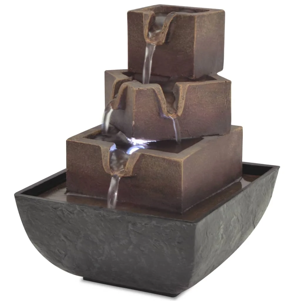 Innenbrunnen mit Polyresin-Lampe