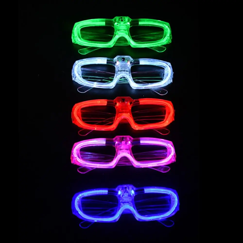 Glow in The Dark Party Sunglasses Party Supplies Luminous Glasses Glow Sticks Glasses Flashing Glasses Shutter Shades Glasses